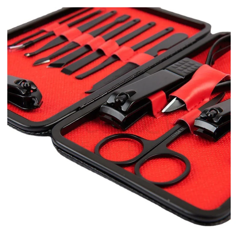 ชุดเครื่องมือซ่อมเล็บและเครื่องมือเสริมความงาม, ชุดกรรไกรตัดเล็บสีดำ, กรรไกรตัดเล็บ, กรรไกรตัดเล็บ, กรรไกรตัดเล็บ, ชุดของขวัญสำหรับตกแต่งเล็บ