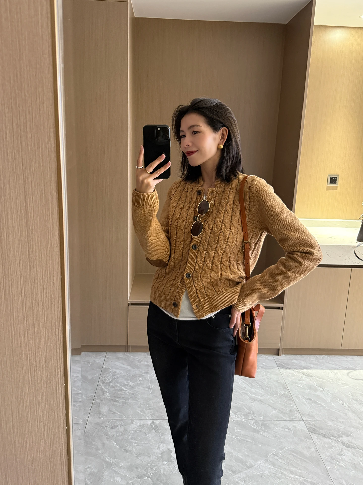 

Женский универсальный вязаный свитер-пальто из высококачественной шерстяной смеси Thiened, новый теплый приталенный топ для офиса в британском стиле