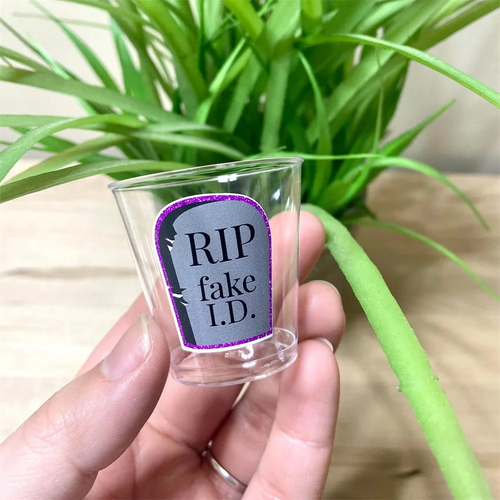 Set of 10 Plastic Shot Glasses, custom shot glasses bulk, 21st birthday decorations, 21st birthday gift for her, 21st birthday s