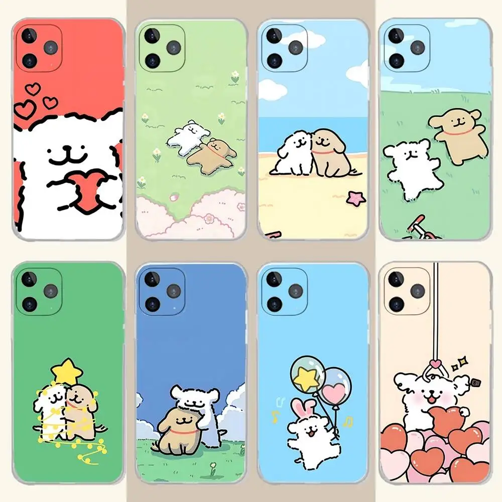 

P-Puppy Cute Maltese Phone Case For iPhone 17,16,15,14,13,12,11 Pro,Max,Plus,X,XS,XR,SE4,E Mini Transparent Soft Cover