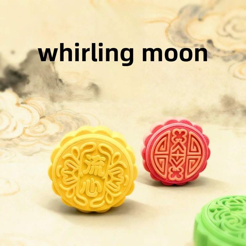 Vibrating Drum EDC Mooncake Ratchet Dingding Coin Spinning Moon Fingertip Slapping Coin Decompression Desktop Toy