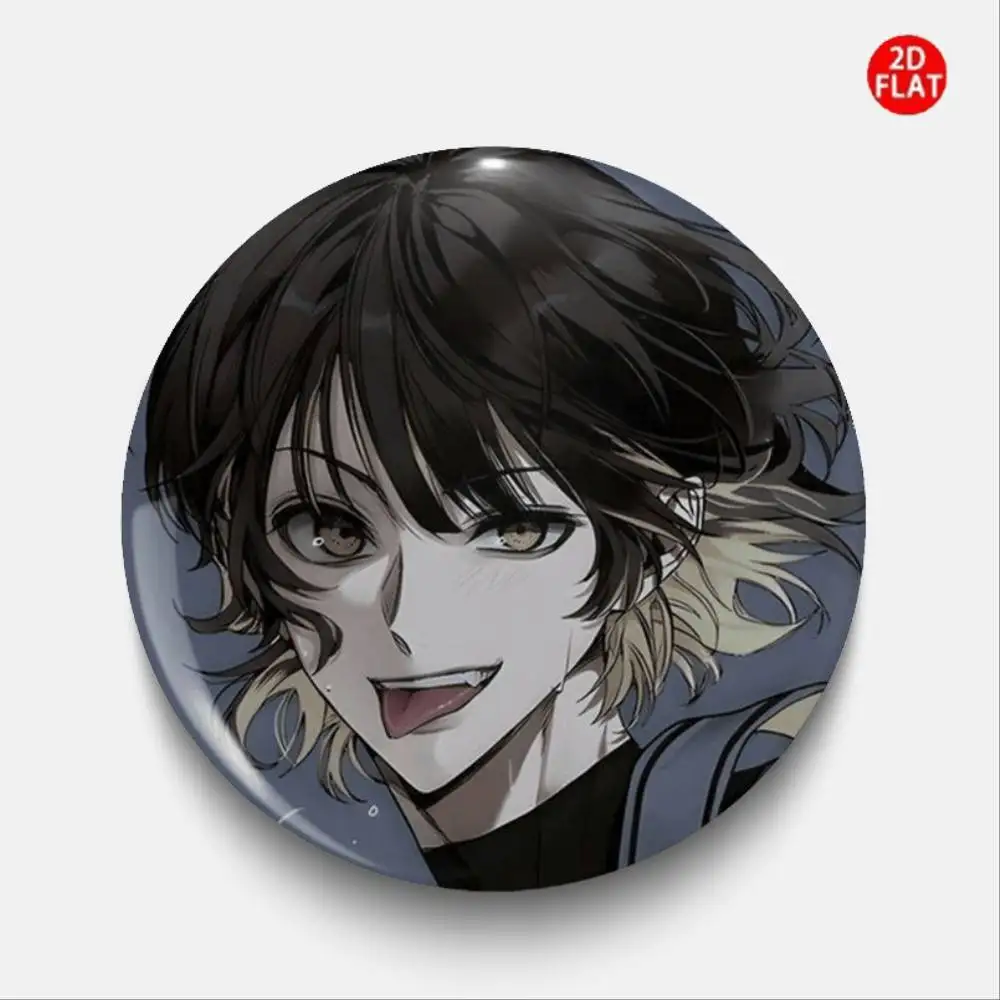 2026 Latest Cartoon Anime Plastic Pin Brooch Badge 2D Flat Suitable For Clothing Badges 25 32 44 58 75 Mm Round Cosplay