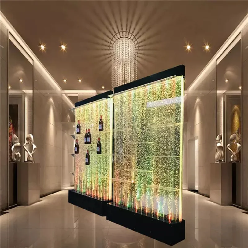 custom.Acrylic Dancing Blister Wall Freestanding bar Wine Rack Display Cabinet