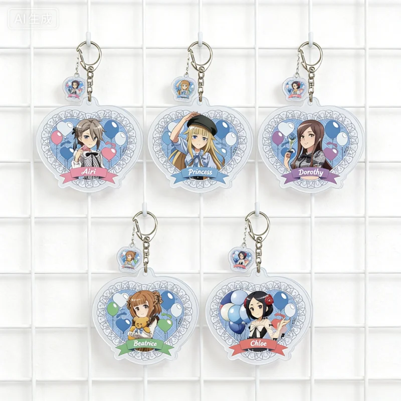 Anime-Prinzessin Schmuck Animation-Zubehör Charaktere 6cm Acryl-Schlüsselanhänger Taschenanhänger Exquisite Produkte