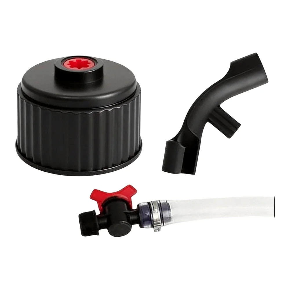 Three Piece Racing Fuel Filler Kit with Ball Valve Hose Bender and Cap for Cans Racing Tanks Steam Tanks Three