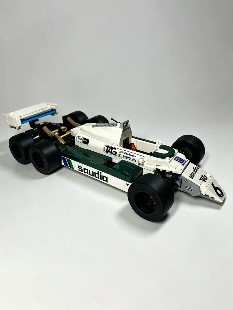 Neue MOC-Geschwindigkeit ​ ​ Serie 1982 Retro Custom Rennwagen FW08B Modellbausatz DIY Modulares Auto-Montage-Spielzeug Erwachsenen-Geburtstagsgeschenk