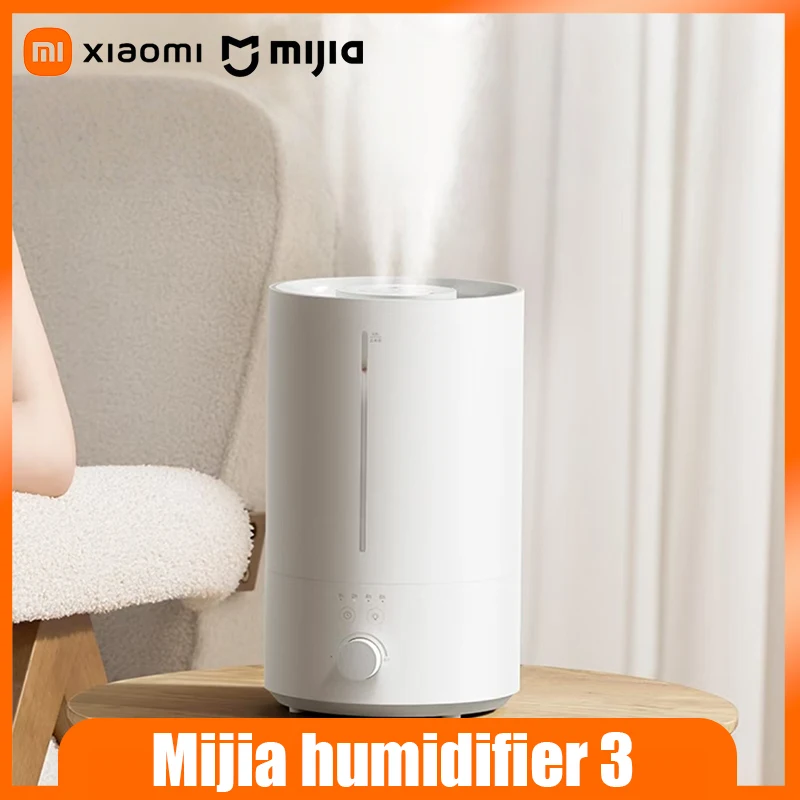 

Xiaomi Mijia Humidifier 3 4.5L Large Capacity Water Addition Light Sound Operation Silver Ion Antibacterial Living Room Home Use