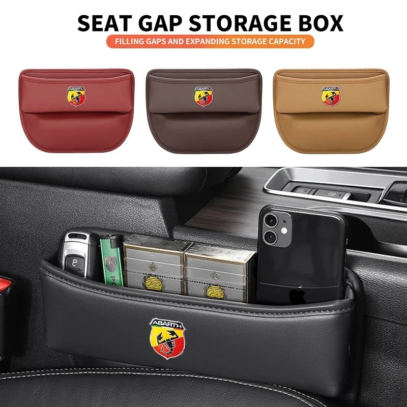 

Universal Car Seat Crevice Storage Box Cup Holder For Abarth Car Accessories 500 595 124 Competizione Carbono Punto Evo Styling