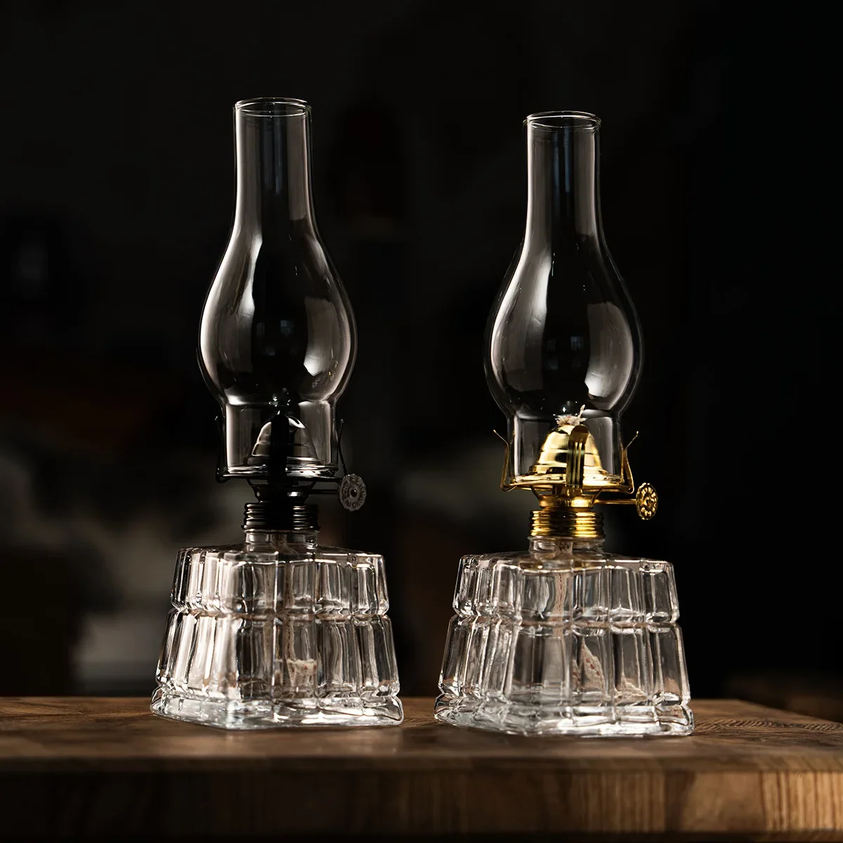 Big capacity Glass Oil Lamp For Indoor Outdoor Use With Wicks Vintage Colored  Scented Lamp Oil Home Accessories Decor