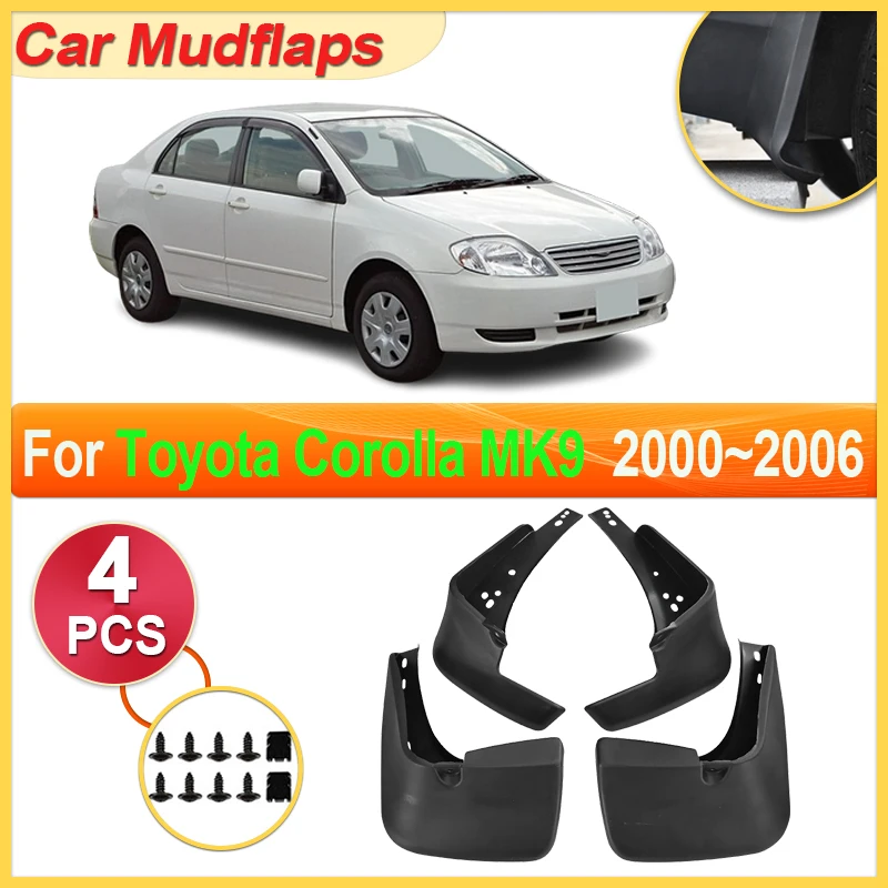 

For Toyota Corolla MK9 E120 E130 Accessories 2000~2006 Car Mudguard Parts Mudflaps Tool Splash Fender Flare Cover Guard Auto Mud