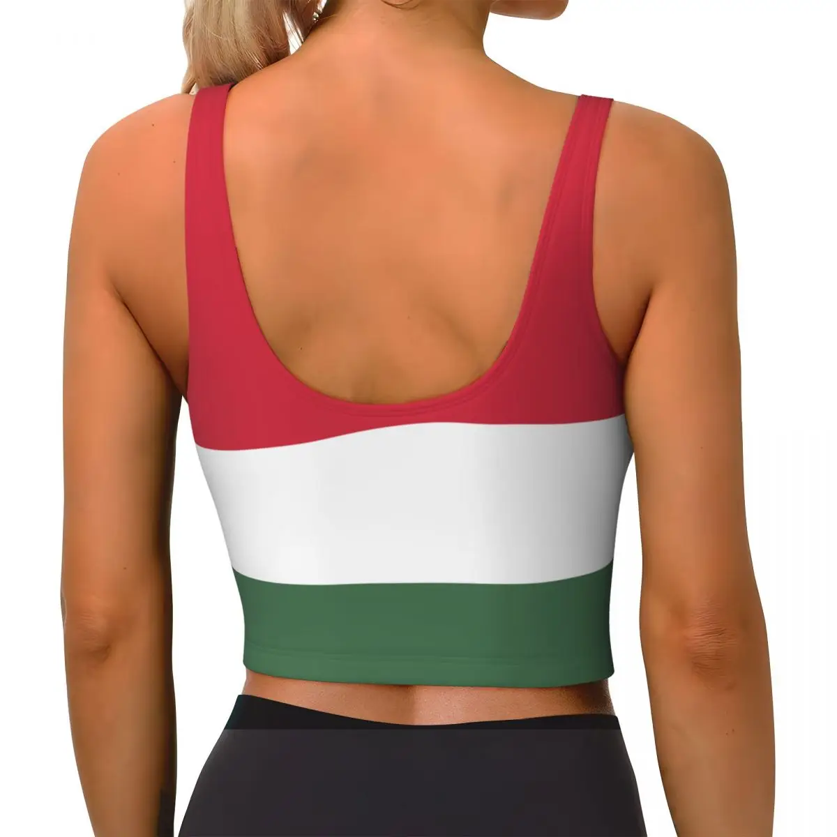 Women Sexy Sports Vest Hungary Flag Female Streetwear Sport Lingerie Tee Crop Top