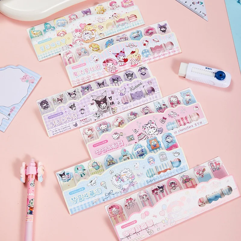 

6/36pcs Sanrio Kuromi Melody Hangyodon Memo Pad Sticky Note Cute N Times Stationery Label Notepad Bookmark Post School Supplies