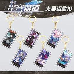 Game HonkaiStar Rail All Staff Roles Acrylic Characters Pendant BAILU Anime Chain Keyring Halloween Kids Gift Cosplay Accessory