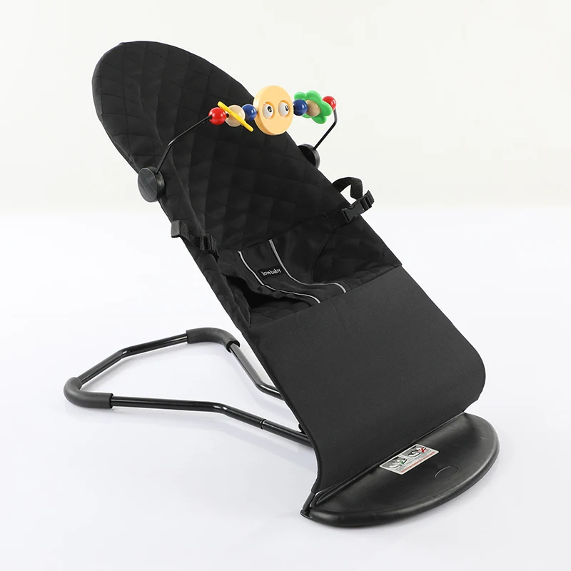 كرسي هزاز للأطفال قابل للطي مع ألعاب، مقعد حارس أطفال قابل للتعديل مع غطاء قماش منشفة، كرسي أرجوحة متعدد الوظائف