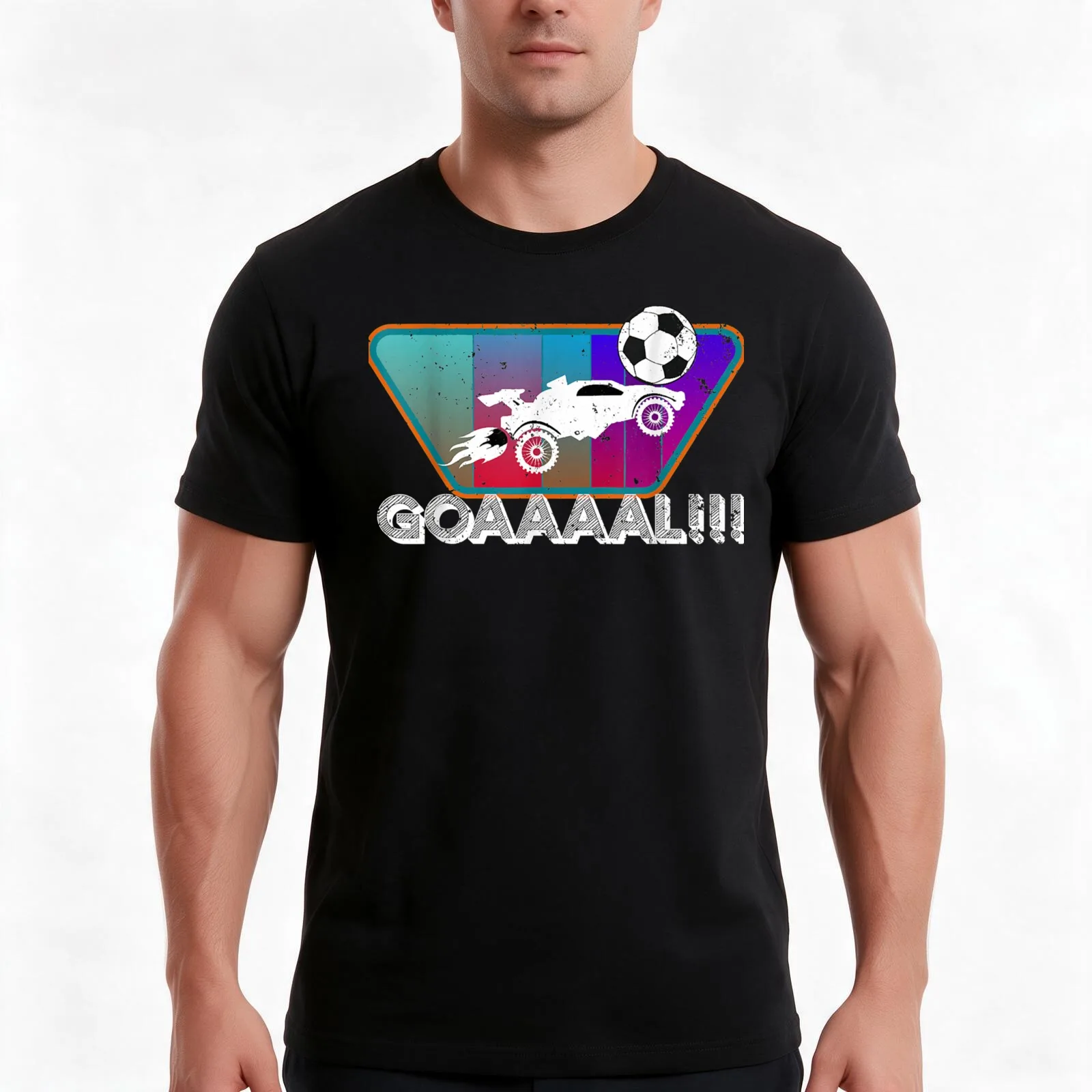 Retro Style Rocket RC Soccer Car League Gamer What A save. T-Shirt, Summer Casual Cotton Tee, Oversized Streetwear Tops