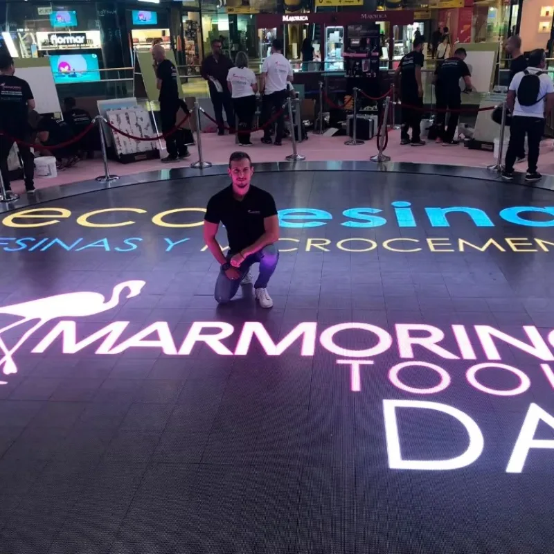P3.91Full Color High Brightness IP65 Waterproof Indoor Outdoor Interactive Floor LED Display for Advertising Dancing Stage