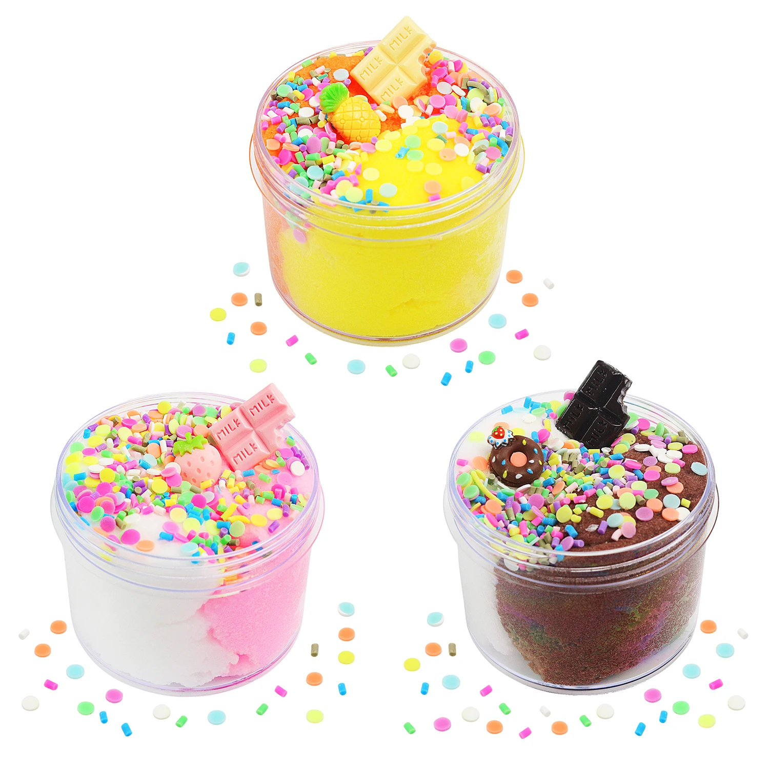 Safe and non-toxic crystal mud slime cloud silk mud,with a fruity taste and pleasant odor,DIY youth pressure relief handmade toy