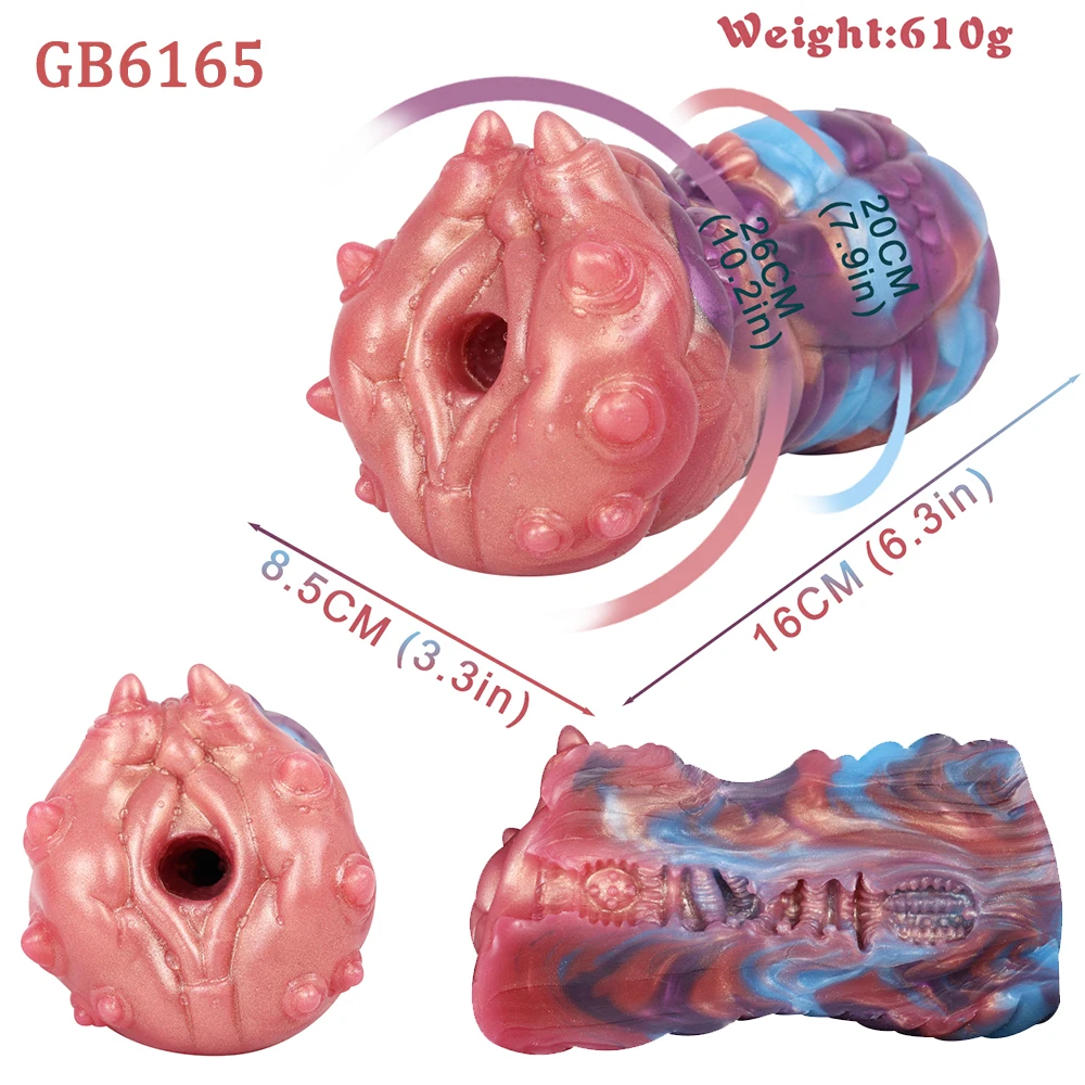 GEEBA DragonNest نابض بالحياة الحيوان كس ذكر الاستمناء قناة واحدة سيليكون الضارب للرجال 18 + الكبار الجنس لعب جيب كس #3