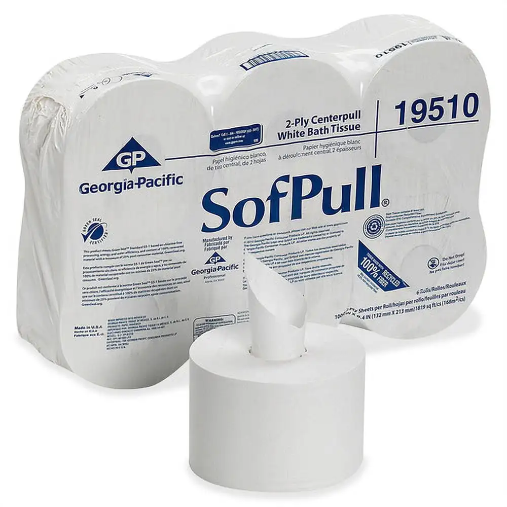 Georgia-Pacific Sofpull Centerpull Toilettenpapier, 19510, 6 Rollen pro Karton