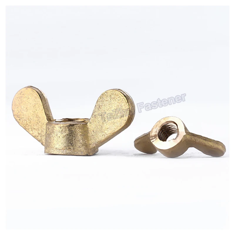 Tuercas de mariposa de latón, tuerca de ala de ajuste manual, rosca gruesa métrica, M3, M4, M5, M6, M8, M10, DIN315, 1 a 2 unidades