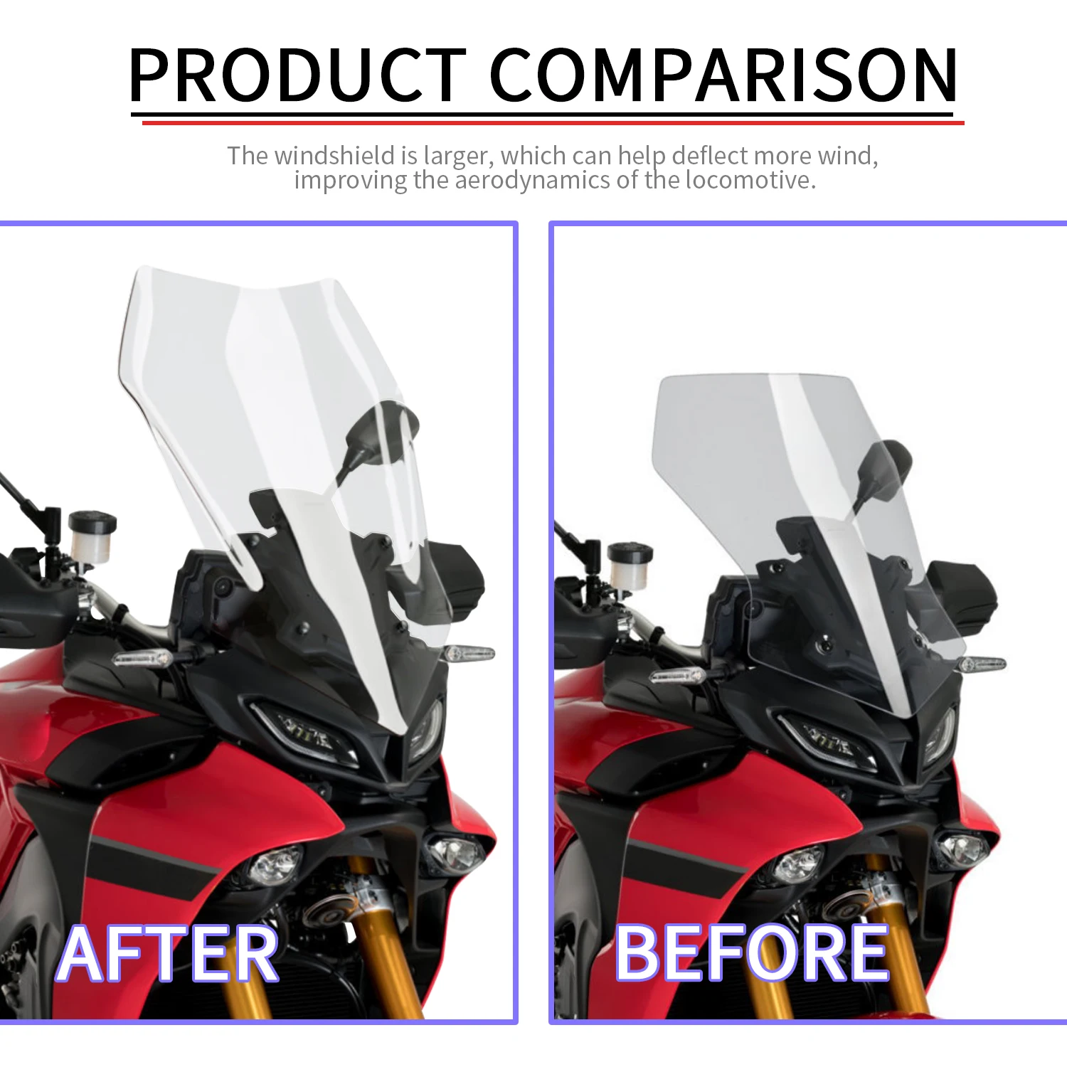 Tracer900 Tracer9 Windshield Windscreen For Yamaha Tracer 900 9 GT 2018-2020 Motorcycle Wind Deflector Shield Screen Accessories