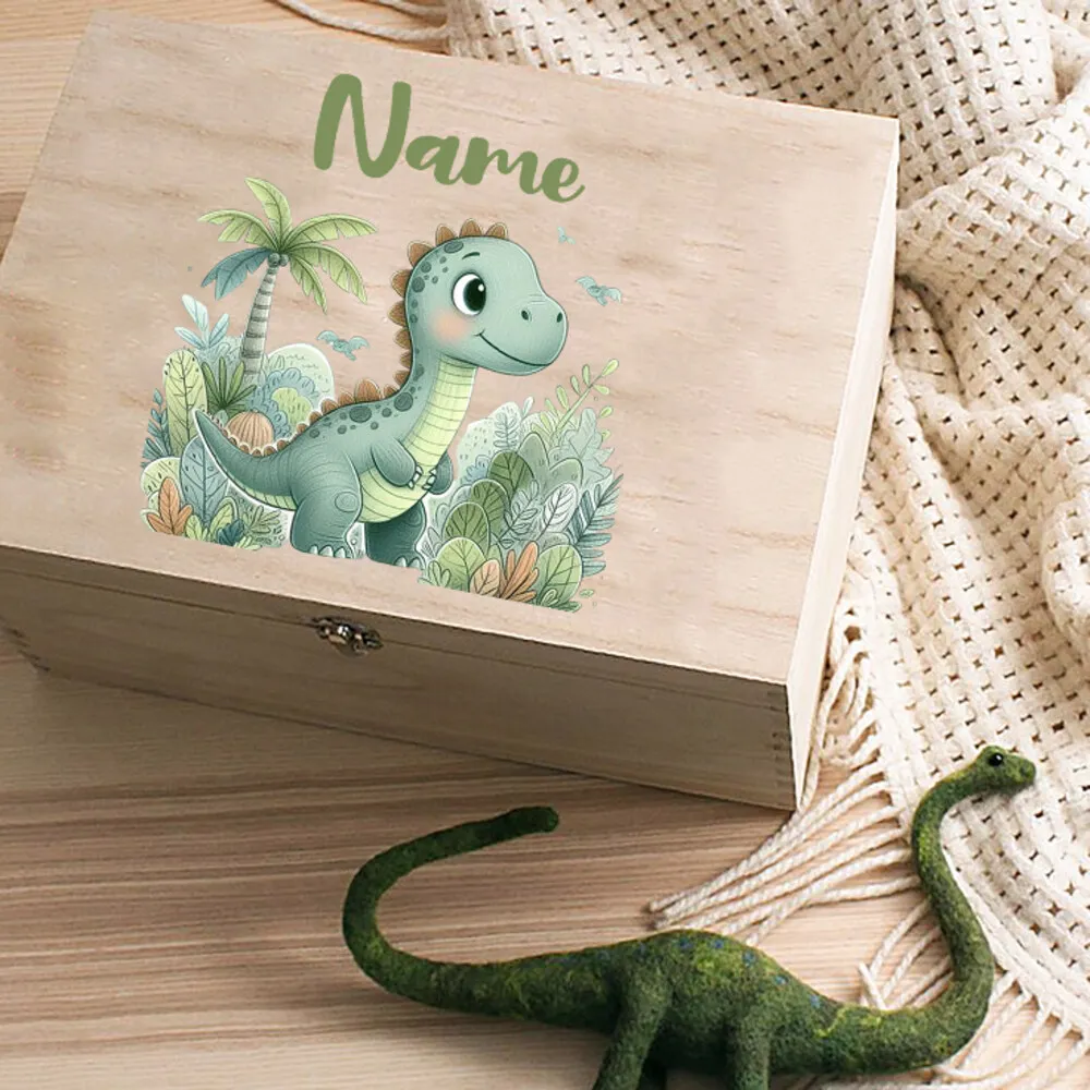 

Personalized Covered storage box with animal adventurers | For storing and decorating | Gift idea for baptism or birth