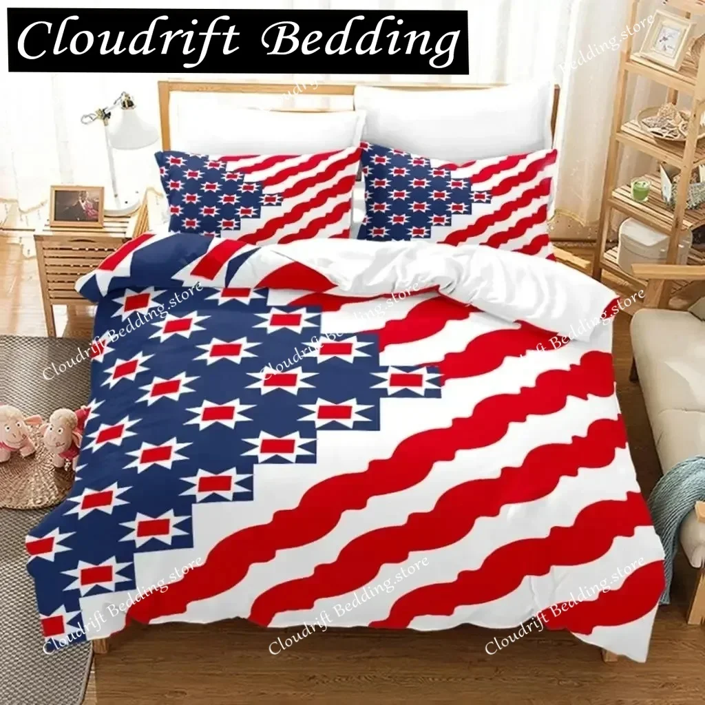 

Комплект постельного белья с 3D-принтом американского флага, из микрофибры, декоративный, на тему Дня независимости и свободы, для подростков