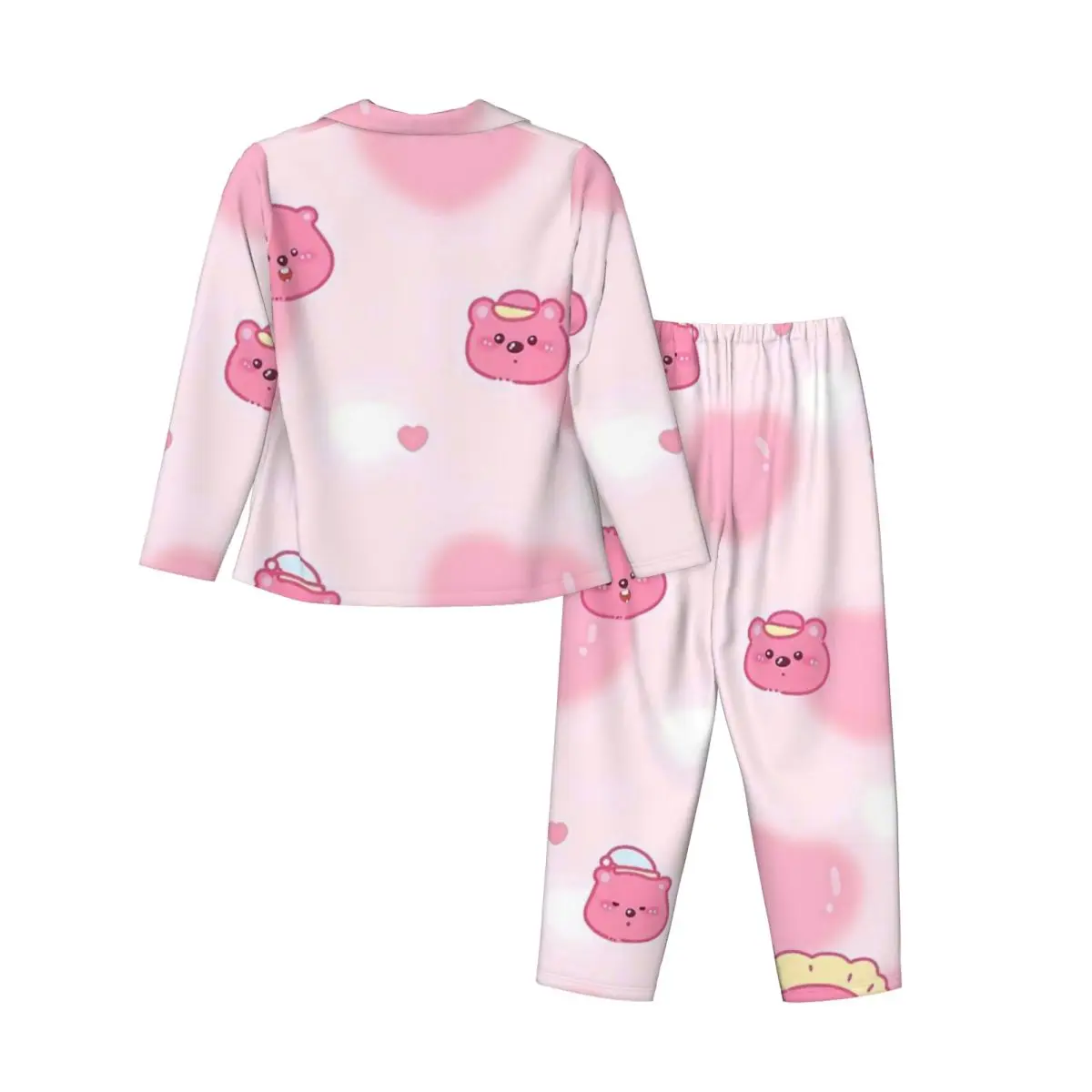 Pigiama da donna Loopy Set da 2 pezzi per donna Abito casual a maniche lunghe