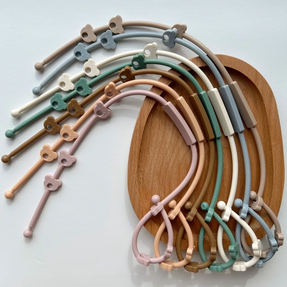 

Creative Baby Pacifier Chain Anti Drop Chain Bite Resistant Multifunctional Dental Adhesive Chain Anti Loss Rope Feeding Tools