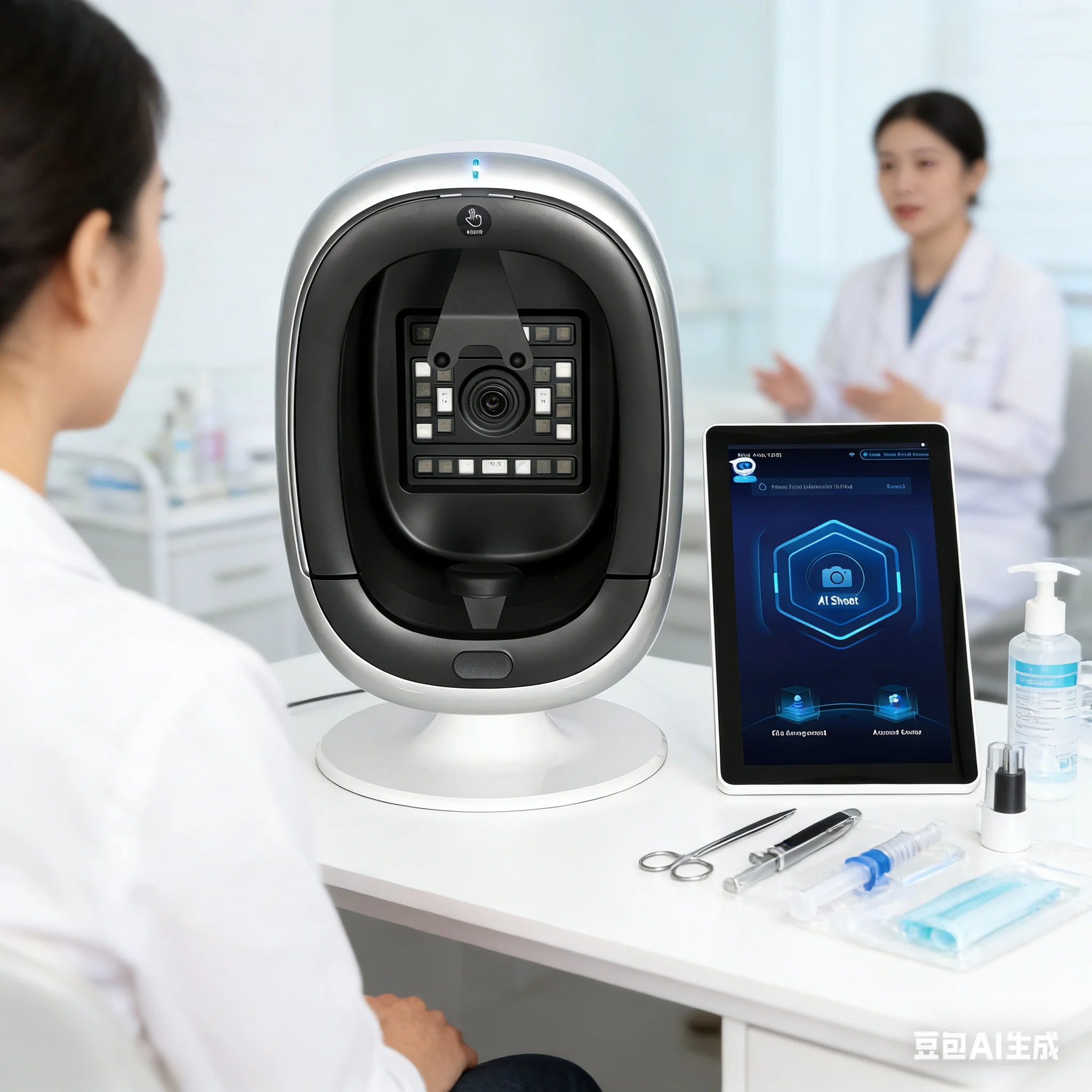 15.6 inch New 3D Facial Skin Analyzer Machine Skin Analyzer Facial Machine 5 Light Spectrum Skin Analysis Scanner