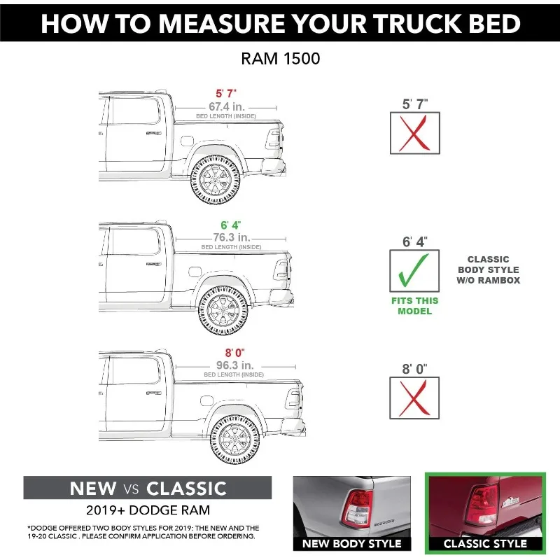 غطاء تونيو لسرير الشاحنة الصلبة المتداول من TruXedo Sentry CT |   1546916 |   يناسب 2009 - 2018، 2019 - 2020 كلاسيك دودج رام 150