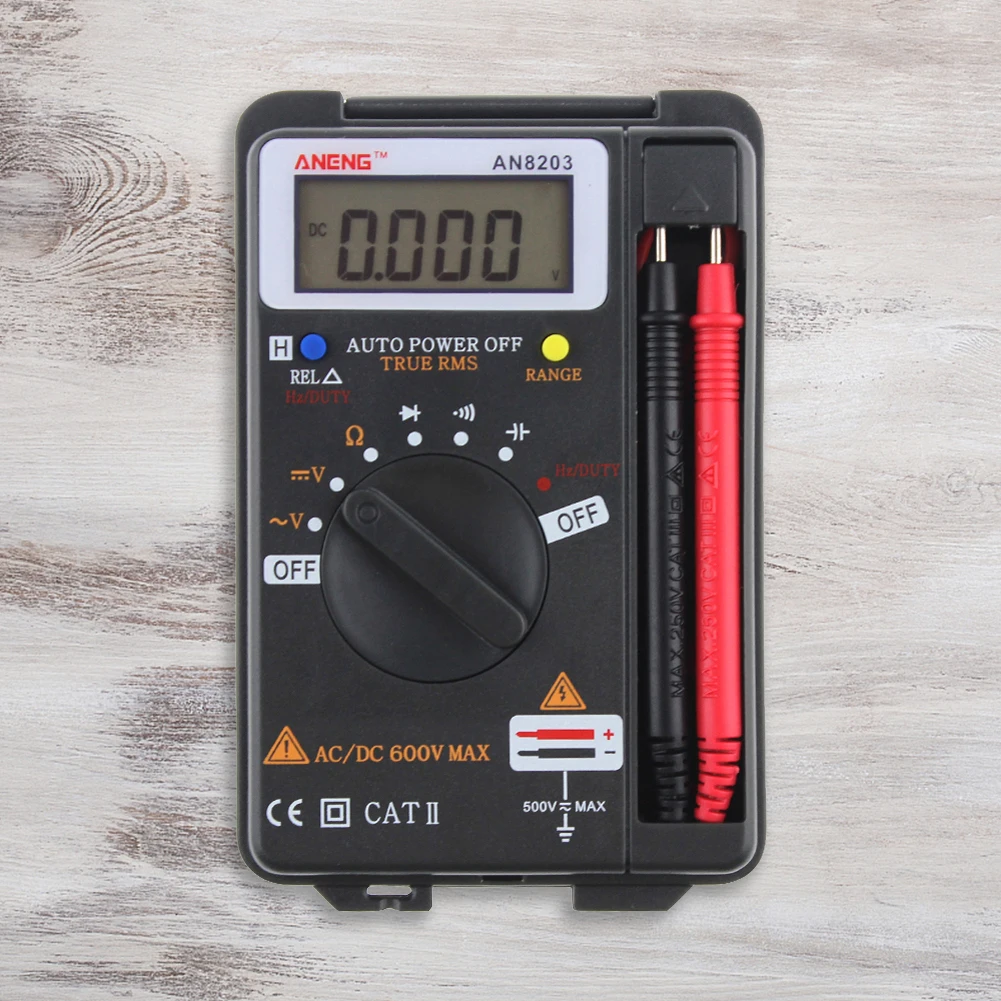 AN8203 DMM Integrated Handheld Pocket Mini Digital AC/DC Multimeter