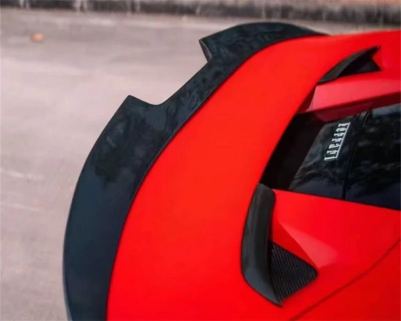 페라리 F8 실제 탄소 섬유 테일 윙 스포일러 키트용