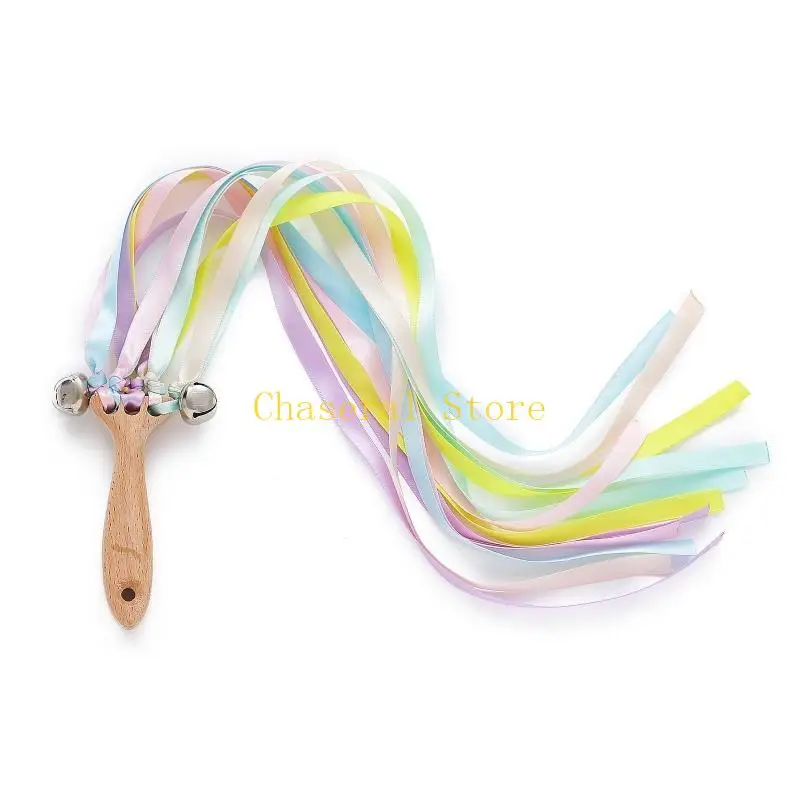 E7ce Baby Hand Kite Wstążka Wand Teether rozpoznawanie sensoryczne nadrukowana wstążka