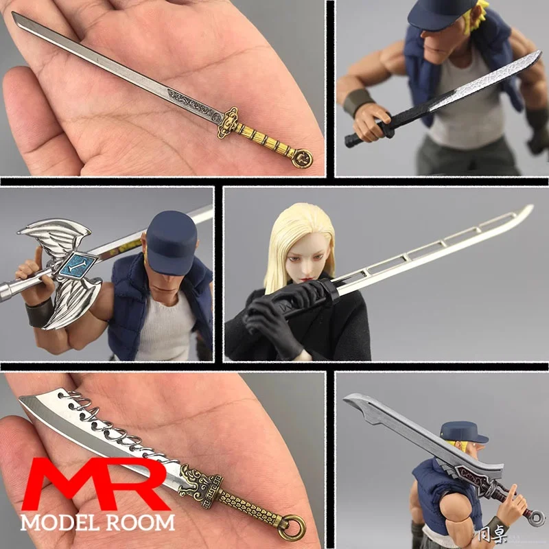 1/12 Scale Soldier Samurai Sword Alloy Sabre Model Toy Scene Accessories Props Fit 6''  Male Female Action Figure Body Dolls