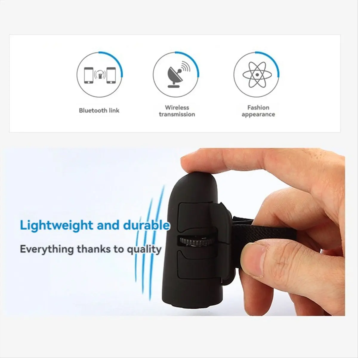 Friendly!Bluetooth Mouse Universal Finger Rings Optical Mini Mouse 1600DPI for Notebook Laptop Tablet Desktop PC Mouse
