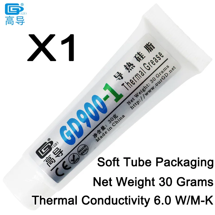 Nettogewicht 3/30/150 gram grijs GD900-1 thermisch geleidende vetpasta gips koellichaamverbinding voor CPU GPU LED BX CB CN ST