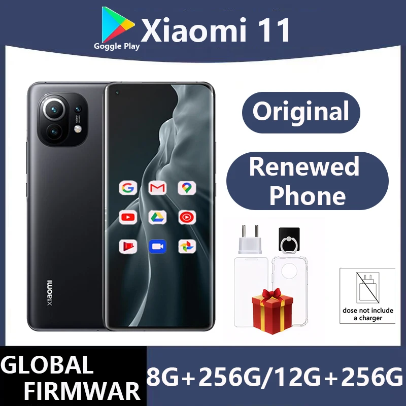 Global firmware Xiaomi 11 Hyper OS 1.0 5G smartphone 6.81 inches Snapdragon 888 4500mAh 108mp 3200x1440 No Charger Used phone