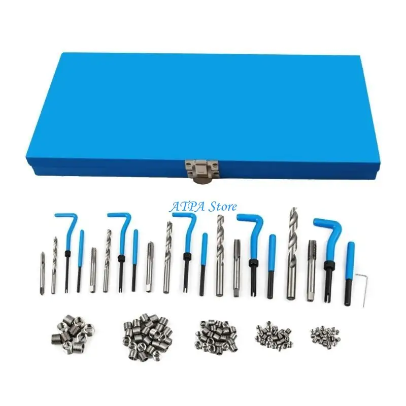 

U13C 131pcs High Speed Steel Coil Inserts Thread Restoration Set for Engine Repair