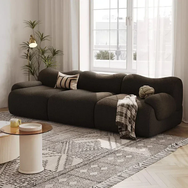 Sofá Modular de apartamento, diseño italiano, diseño negro, sofá perezoso europeo, Relax, muebles modernos de lujo Oturma Odası Kanepeleri