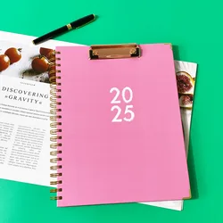 A4 Notepad Simple Simple Double Coil Notebook Student Stationery Diary Office Monthly Weekly Planner Book 2025 Memorandum