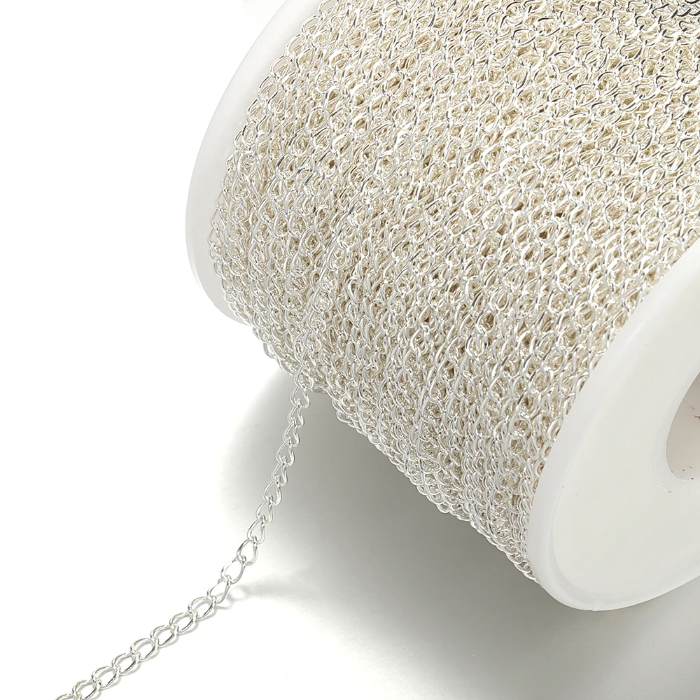 2 Meter 2/3/4 mm Edelstahl-Verlängerungskette Schwanzkette für DIY Halskette Armband Körperkette Schmuckherstellung Zubehör