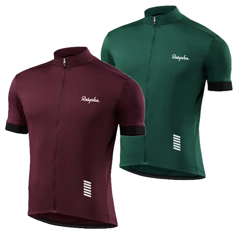 

Red Green Summer Cycling Jersey Set ralvpha men Cycling Clothing Short Sleeve MTB Bike Clothes Uniform Maillot Ropa Ciclismo