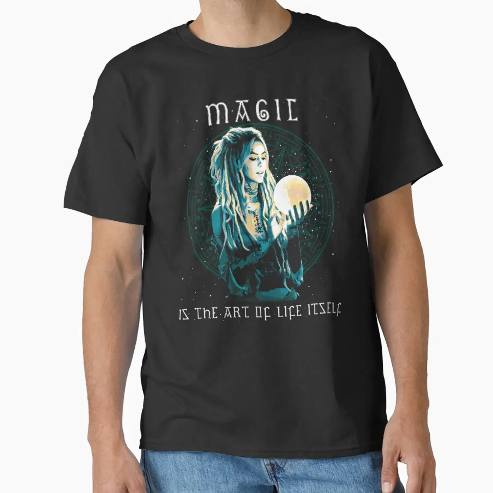 Magic is the Art of Life Itself Crowley Witchcraft Occult Design Wiccan Classic T Shirt vintage Washed designer clothes Casual