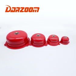 Upgraded version electric bell AC 220V 2/3/4/6 inches Double coil diameter School, factory fire alarm round quality red