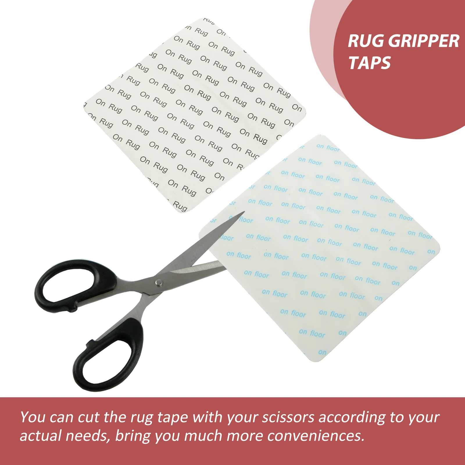 8 قطع من حوامل السجاد اللاصقة القوية لسجاد المنطقة، شرائح الخشب الصلب، صنابير البلاط، شريط السجاد #4