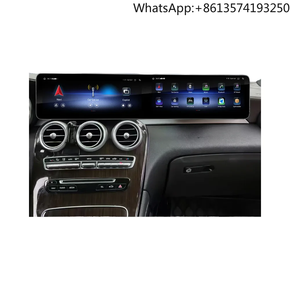 

Car Stereo For Mercedes Benz C/GLC/V W205 2015-2021 NTG 5.0 5.5 Carplay Dual 12.3 Screen Android Radio GPS Multimedia Player
