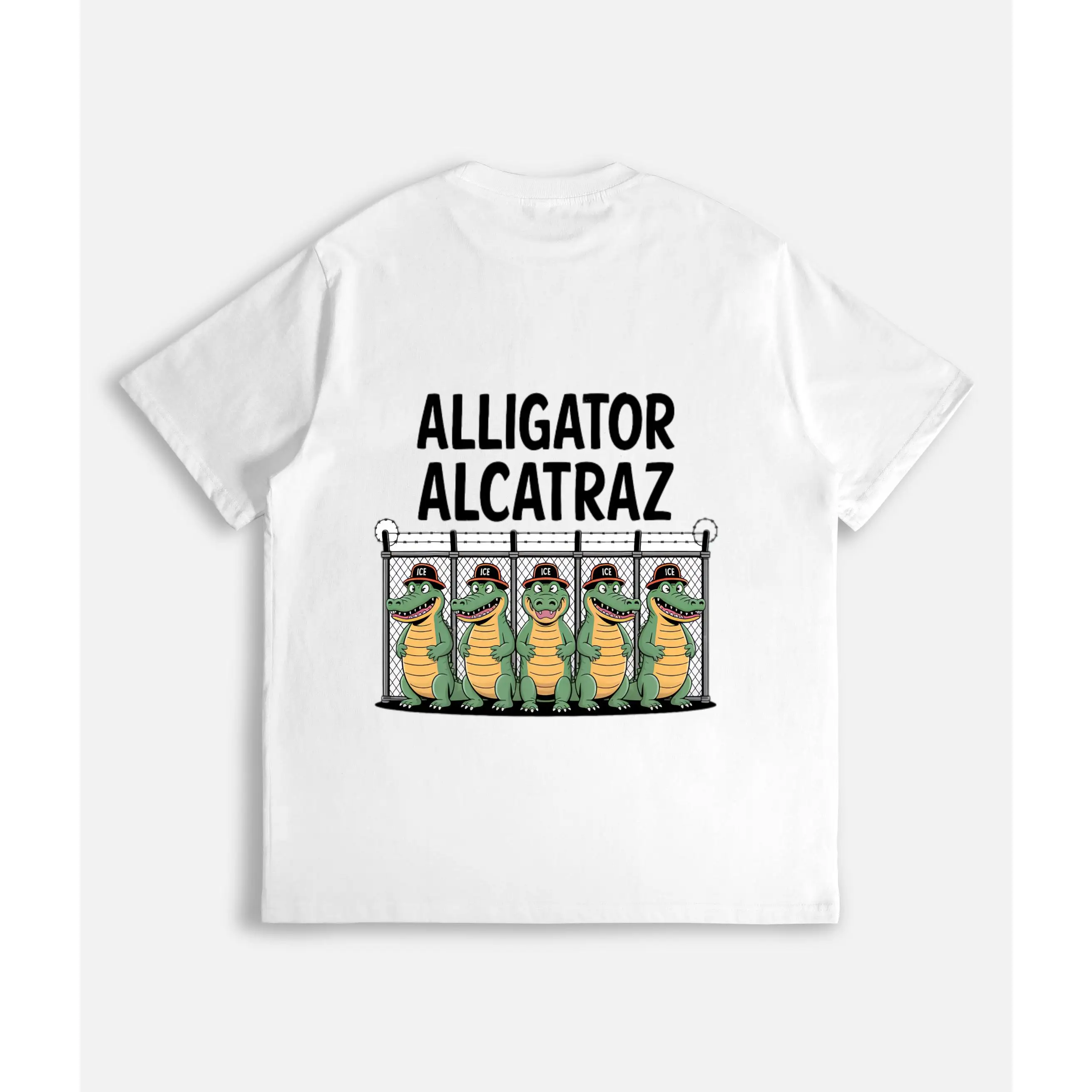 

"Funny Alligator Alcatraz T-Shirt for Men & Women | Prison Croc Graphic Tee | Vintage Humor Gift | Florida Animal Lover Top"