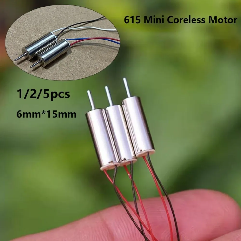 1/2/5pcs 615 Coreless Motor 6mm*15mm DC 4.2V 0.12 A DIY Motor Mini 46500 RPM-52000RPMRPM 615 Tiny Hollow Cup Engine Motor