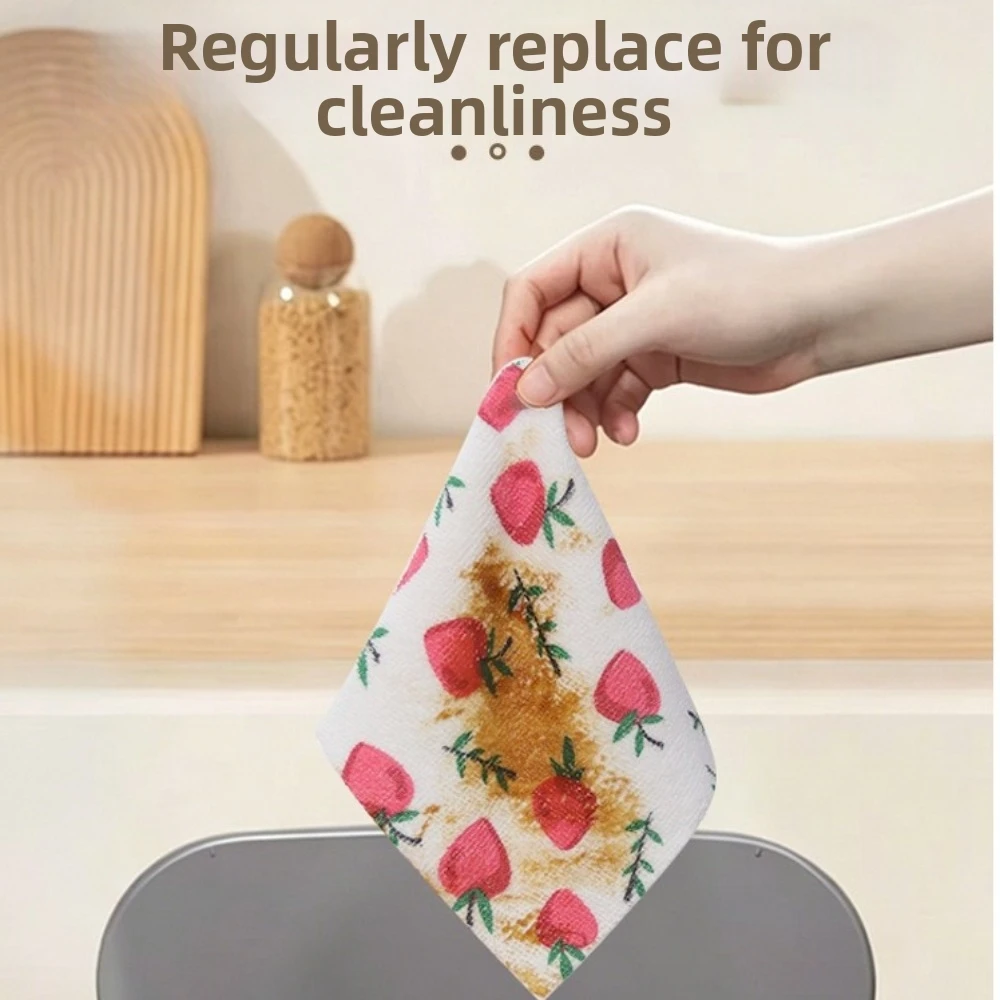 New Reusable Microfiber Cleaning Wipes High Absorbency Washable Kitchen Towels Multi-Purpose Durable Dish Rags Kitchen Cleaning